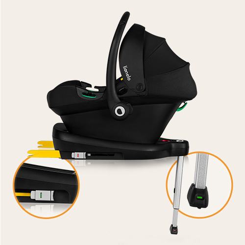 lionelo Astrid i-Size Set Black Grey — Fotelik samochodowy z bazą ISOFIX